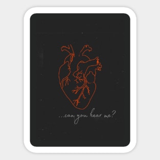 Aesthetic heart heartbeat dark academia strings of fate Sticker